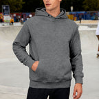 Herren nan Sweatstoff Kapuzenpullover mit Raglanärmeln, Kängurutasche und verstärktem Saum R&B