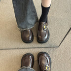 Damen elegante Loafers mit dekorativem Schnallenverschluss und rutschfester Sohle R&B