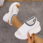 Damen Atmungsaktive Plateau-Sandalen mit offenem Schnitt R&B