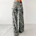 Damen Cargo-Hose mit weitem Schnitt und praktischen Taschen R&B