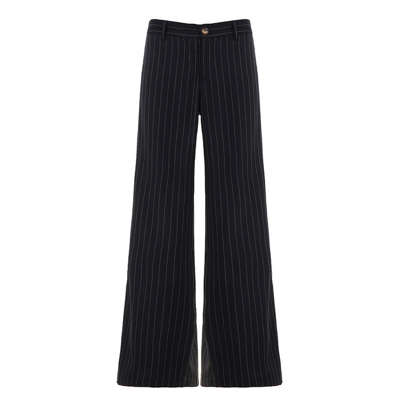 Damen Elegante weite Anzughose mit feinen Streifen R&B
