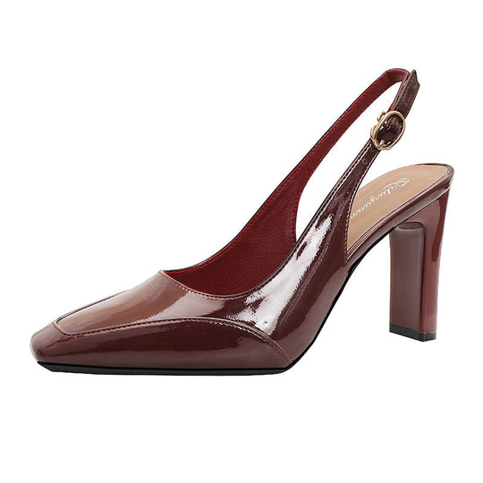 Damen Slingback-Pumps mit elegantem Rechteckabsatz R&B