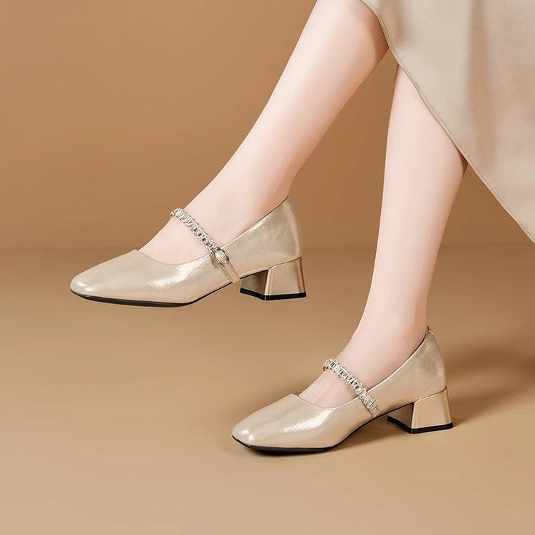 Damen Elegante und bequeme Pumps mit blockabsatz R&B