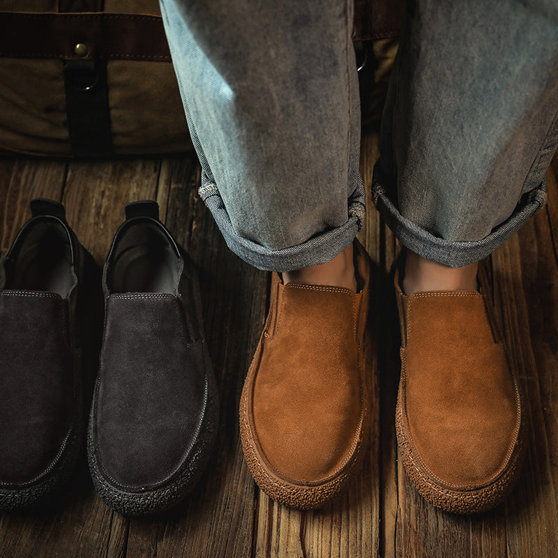 Herren Bequeme Wildlederslipper R&B