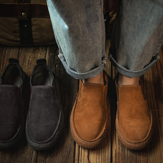 Herren Bequeme Wildlederslipper R&B