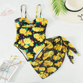 Damen Bademode mit floralem Design und elegantem Wickelrock R&B