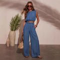Damen Denim zwei-teiliges Set R&B