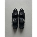 Damen elegante Schnürschuhe mit dekorativen Schnallen R&B