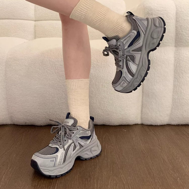 Damen Sportliche Laufschuhe mit atmungsaktivem Mesh-Obermaterial und gepolsterter Sohle R&B