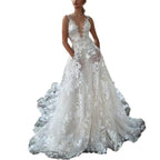 Damen Hochzeitskleid mit aufwendiger Spitze R&B