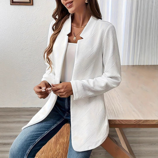 Damen Elegante und strukturierte Blazerjacke im minimalistischen Design R&B