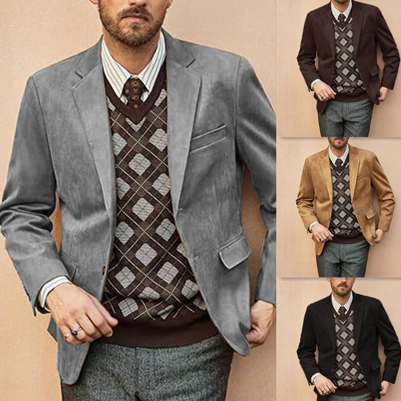 Herren eleganter Sportblazer mit modernem Schnitt und feinen Details R&B