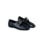 Damen elegante Ballerinas mit doppeltem Schnallenverschluss R&B
