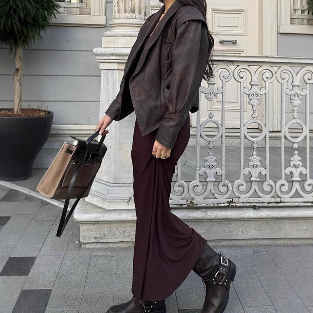Damen Designer blazer mit Gürtel und dekorativen Schnüroptiken R&B