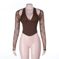 Damen Spitzen-Bodysuit mit figurformendem Design R&B