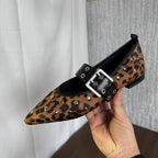 Damen modische Ballerinas mit auffälligen Loch- und Schnallendetails R&B