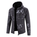 Herren Kapuzenjacke mit grafischem Print und hochelastischen Eigenschaften