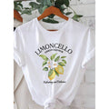 Damen T-Shirt mit frischem Limoncello-Motiv und floralen Akzenten R&B