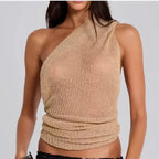 Damen Einseitiges Strickoberteil mit Rüschendetails R&B