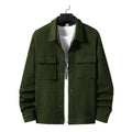 Herren nan gesteppte Overshirtjacke mit quadratischer Steppstruktur und aufgesetzten Brusttaschen R&B