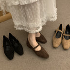 Damen elegante Slipper mit modischem Riemchen und hochwertiger Obermaterialstruktur R&B