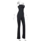 Damen Figurbetonter Jumpsuit mit raffinierter Schnürung R&B