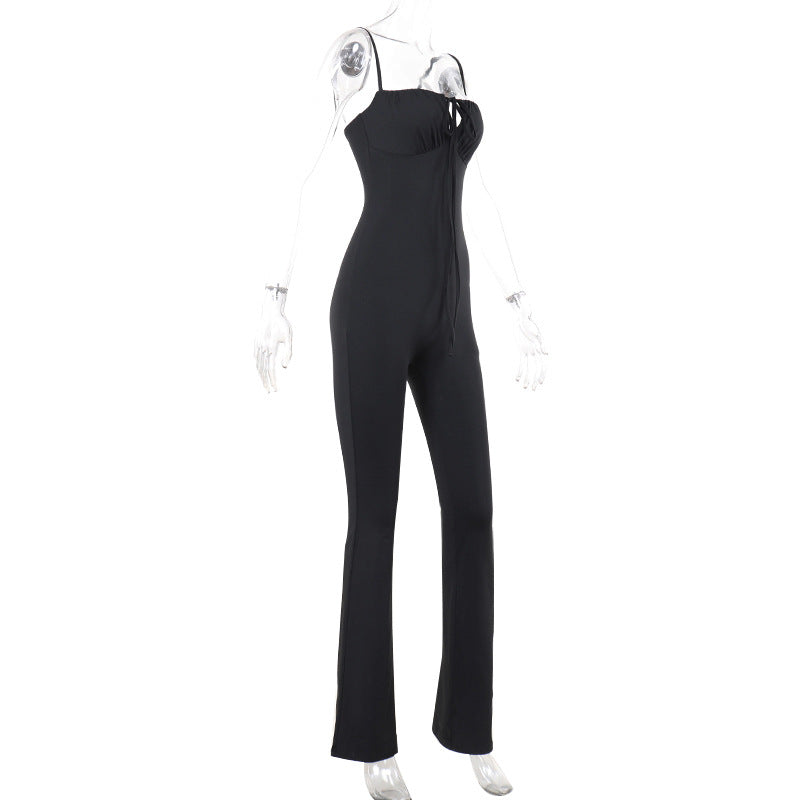 Damen Figurbetonter Jumpsuit mit raffinierter Schnürung R&B