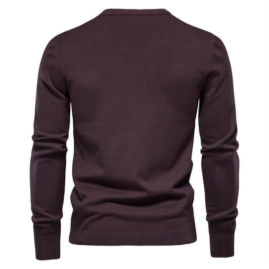 Herren Rundhals Pullover aus hochwertiger Baumwolle R&B