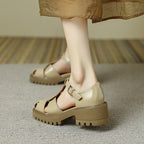 Damen Plateau-Sandalen im eleganten Schnitt mit verstellbarem Riemen