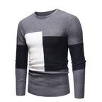 Herren Designer Pullover mit modernem Blockmuster R&B