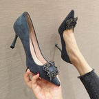 Damen Elegante Pumps mit glamouröser Schmuckapplikation R&B