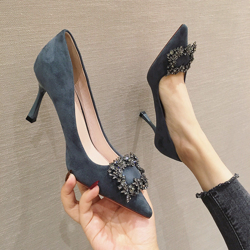 Damen Elegante Pumps mit glamouröser Schmuckapplikation R&B
