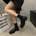 Damen elegante Loafers mit modischen Schnallenverzierungen R&B