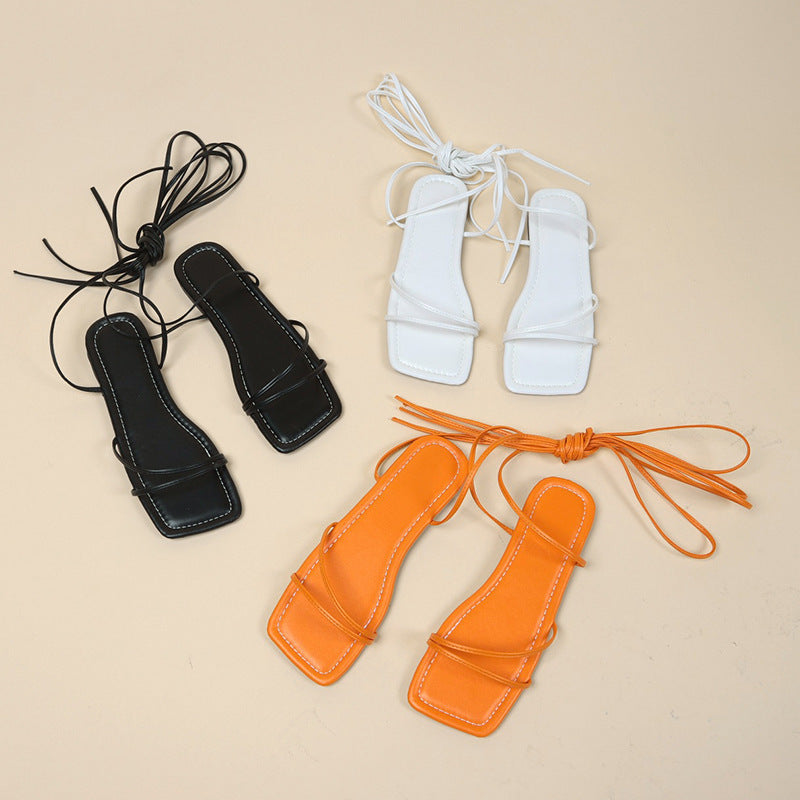 Damen elegante Sandalen mit hochgezogenem Riemendesign und schnittfestem Obermaterial R&B