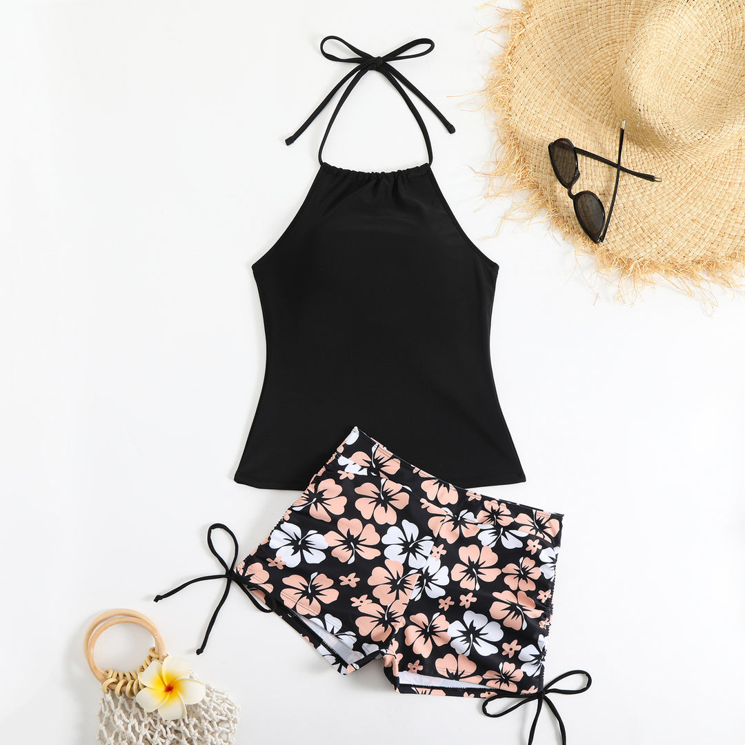 Damen Sportlicher Badeset mit modischen Blumenmuster R&B