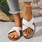 Damen Riemchen-Sandalen mit geschmackvollem Kreuzriemen-Design R&B