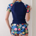 Damen Surf-Anzug mit floralem Design und modischen Akzenten R&B