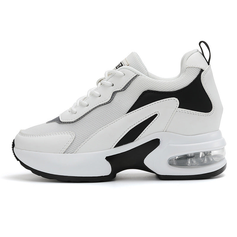 Damen nan luftgepolsterte Plateau-Sneaker mit sichtbarer Fersenluftkapsel und atmungsaktivem Mesh R&B