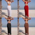 Damen Eleganter Wickelrock mit hohem Bund R&B