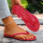 Damen Bunte und stylische Zehentrenner-Sandalen R&B