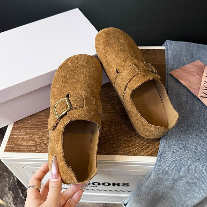 Damen Komfortable Slipper aus hochwertigem Wildleder R&B