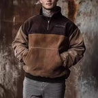 Herren Stepppullover mit hochwertigem Kragen und praktischer Tasche