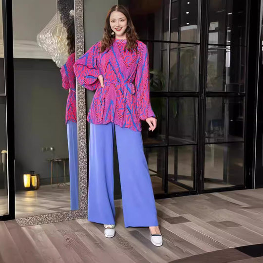 Damen Modischer Oversize-Blazer mit Gürtel R&B