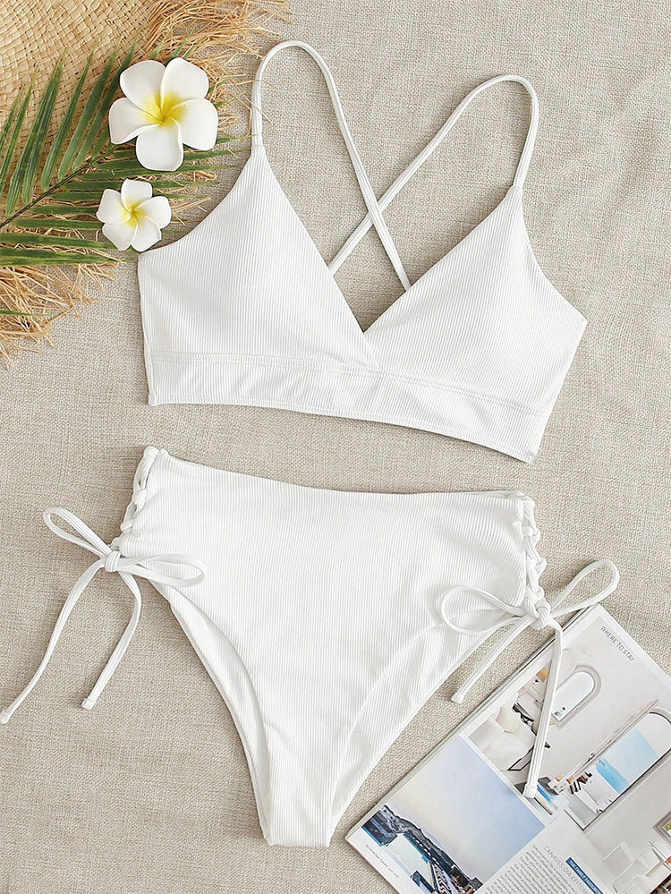 Damen Bikini-Set mit verstellbaren Trägern und raffinierten Schnürdetails R&B