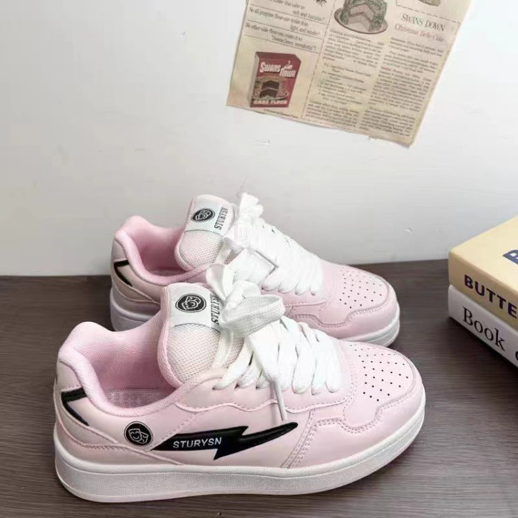 Damen Sportliche Sneakers im minimalistischen Design mit atmungsaktiver Oberflächenstruktur