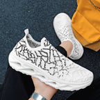 Damen Sportliche Slip-On Sneakers mit atmungsaktiver Oberflächenstruktur und dämpfender Sohle R&B