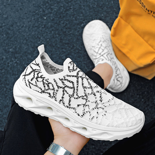 Damen Sportliche Slip-On Sneakers mit atmungsaktiver Oberflächenstruktur und dämpfender Sohle R&B