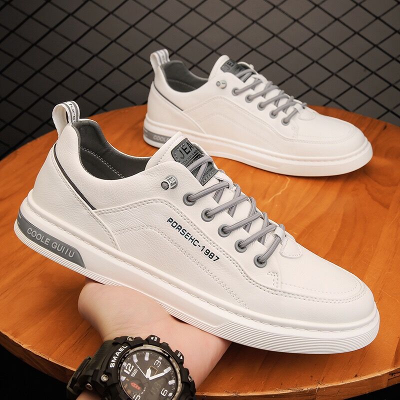 Herren Sportschuhe mit atmungsaktivem Leder und dämpfender Sohle