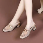 Damen elegante Slipper mit modischen Verschlussdetails R&B