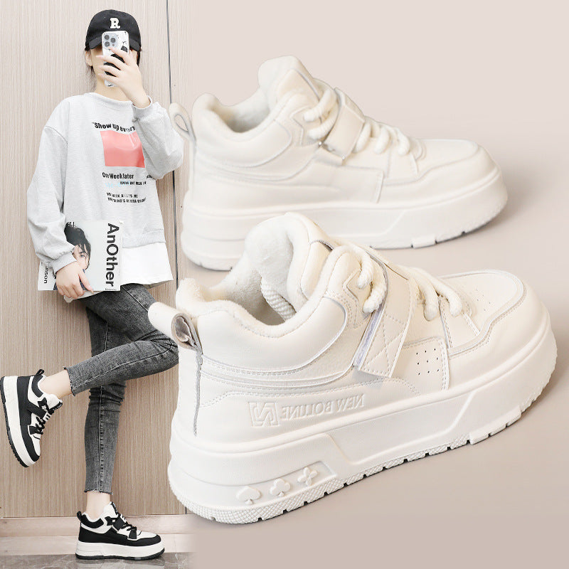 Damen High-Top Sneakers mit gefüttertem Innenbereich und Klettverschluss R&B